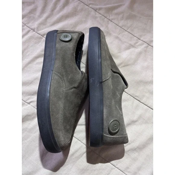 Vintage Airwalk suede slip on shoes olive green skater comfort size 9 streetwear - Picture 2 of 5
